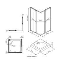 Triton Вента Хром А1 100х100 (прозрачное стекло) Image #2