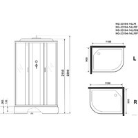 Niagara NG-33194-14R 110x90 (матовое стекло) Image #3