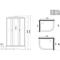 Niagara NG-33084-14L 100x80 (матовое стекло) Image #4