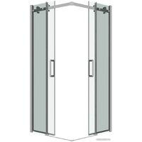 Grossman Classic 90x90x195 300.K33.04.9090.10.00 (хром/прозрачное стекло) Image #12