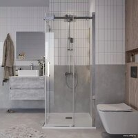 Grossman Classic 90x90x195 300.K33.04.9090.10.00 (хром/прозрачное стекло) Image #9