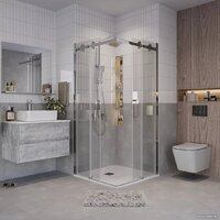 Grossman Classic 90x90x195 300.K33.04.9090.10.00 (хром/прозрачное стекло) Image #8