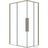 Grossman Galaxy 90x80x195 300.K33.01.9080.32.00 (золото сатин/прозрачное стекло)