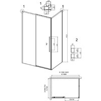 Grossman Galaxy 140x70x195 120.K33.01.1470.21.00 (черный матовый/стекло прозрачное) Image #9