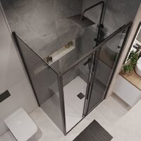 Niagara 120x80x195 NG-85-12TB-TB80-34 (черный матовый/тонированное стекло) Image #9