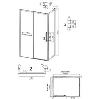 Grossman Style 110x90x195 120.K33.05.1190.21.00 (черный матовый/прозрачное стекло) Image #11