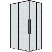 Grossman Galaxy 90х110х195 300.K33.01.90R11L.21.02 (черный матовый/стекло шиншилла)