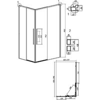 Grossman Galaxy 120x70x195 300.K33.01.1270.42.00 (графит сатин/прозрачное стекло) Image #11