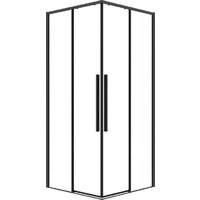 Grossman Galaxy 120x70x195 300.K33.01.1270.42.00 (графит сатин/прозрачное стекло)