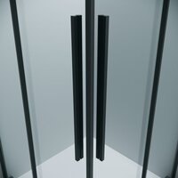 Grossman Galaxy 80x80x195 300.K33.01.8080.21.00 (черный матовый/прозрачное стекло) Image #3
