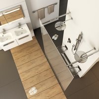 Ravak Walk-In Free 140 (серебристый/прозрачное) Image #3