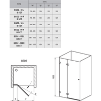 Ravak Brilliant BSD2 90 A-R правая Image #7