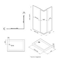 Triton Вента Хром А1 100х80 (прозрачное стекло) Image #2