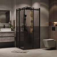 Grossman Classic 90x90x195 300.K33.04.9090.21.10 (черный матовый/тонированное стекло) Image #7