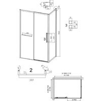 Grossman Style 110x70x195 120.K33.05.1170.21.00 (черный матовый/прозрачное стекло) Image #11