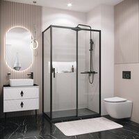 Grossman Style 110x70x195 120.K33.05.1170.21.00 (черный матовый/прозрачное стекло) Image #9