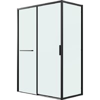 Grossman Style 110x70x195 120.K33.05.1170.21.00 (черный матовый/прозрачное стекло)