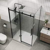 Grossman Classic 110x90x195 120.K33.04.1190.21.00 (черный матовый/стекло прозрачное) Image #5