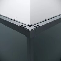 Grossman Galaxy 90x80x195 300.K33.01.9080.21.10 (черный матовый/тонированное стекло) Image #4