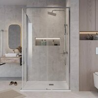Grossman Galaxy 120x80x195 300.K33.01.1280.10.00 (хром/прозрачное стекло) Image #5
