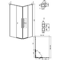 Grossman Galaxy 120x80x195 300.K33.01.1280.10.00 (хром/прозрачное стекло) Image #11