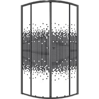 Niagara Eco NG-1003-14BLACK 80x80x190 (черный/стекло мозаика) Image #1