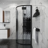 Niagara Eco NG-1003-14BLACK 80x80x190 (черный/стекло мозаика) Image #4