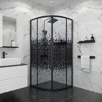 Niagara Eco NG-1003-14BLACK 80x80x190 (черный/стекло мозаика) Image #3