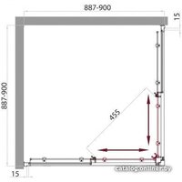 BelBagno UNO-195-A-2-90-C-Cr (прозрачное стекло) Image #2