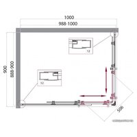 BelBagno UNO-195-AH-2-100/90-C-Cr (прозрачное стекло) Image #5