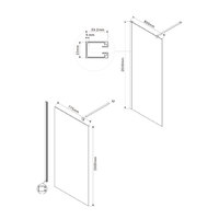 Vincea Walk-In VSW-1H800CL (хром/прозрачное) Image #3