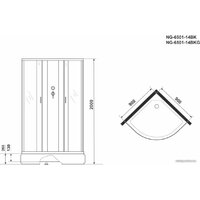 Niagara NG-6501-14BKG 90x90x215 Image #4