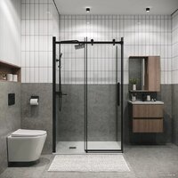 Grossman Classic 120x80x195 120.K33.04.1280.21.00 (черный матовый/прозрачное стекло) Image #7