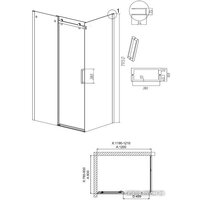 Grossman Classic 120x80x195 120.K33.04.1280.21.00 (черный матовый/прозрачное стекло) Image #10