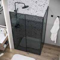 Grossman Galaxy 110x70x195 120.K33.01.1170.21.10 (черный матовый/тонированное стекло) Image #18