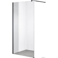 Saniteco Walk-In SN-W8TB80 (80x200, прозрачное стекло, черный профиль)