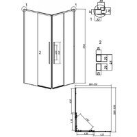 Grossman Galaxy 110x90x195 300.K33.01.1190.21.00 (черный матовый/прозрачное стекло) Image #11