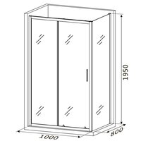 Roxen Caspia 55060-100C-L 100х80 (матовое стекло) Image #3