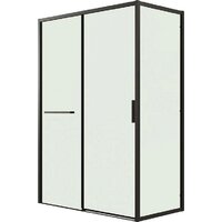 Grossman Style 100x80x195 120.K33.05.1080.21.00 (черный матовый/прозрачное стекло) Image #1