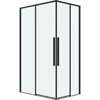 Grossman Galaxy 100x100x195 300.K33.01.1010.21.00 (черный матовый/прозрачное стекло) Image #1