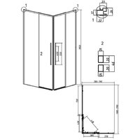 Grossman Galaxy 120x80x195 300.K33.01.1280.21.00 (черный матовый/прозрачное стекло) Image #11