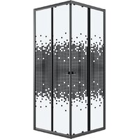 Niagara Eco NG-1010-14QBLACK 100x100x190 (черный/стекло мозаика)