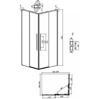 Grossman Galaxy 90x70x195 300.K33.01.9070.10.00 (хром/прозрачное стекло) Image #11