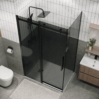 Grossman Classic 100x80x195 120.K33.04.1080.21.10 (черный матовый/тонированно стекло) Image #5