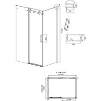 Grossman Classic 120x80x195 120.K33.04.1280.21.10 (черный матовый/тонированное стекло) Image #10