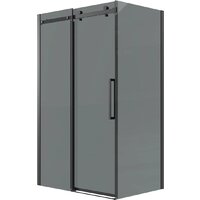 Grossman Classic 120x80x195 120.K33.04.1280.21.10 (черный матовый/тонированное стекло) Image #1
