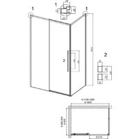 Grossman Galaxy 120x90x195 120.K33.01.1290.10.00 (хром/прозрачное стекло) Image #10