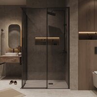 Grossman Galaxy 120x80x195 300.K33.01.1280.21.10 (черный матовый/тонированное стекло) Image #8