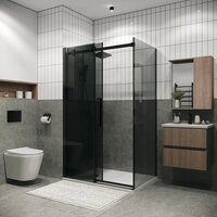 Grossman Classic 150x80x195 120.K33.04.1580.21.10 (черный матовый/стекло тонированное) Image #9