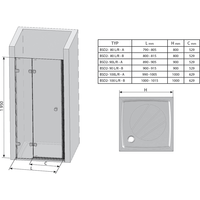 Ravak Brilliant BSD2 80 A-L левая Image #8